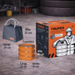 Lonchera térmica con 3 contenedores de acero inoxidable